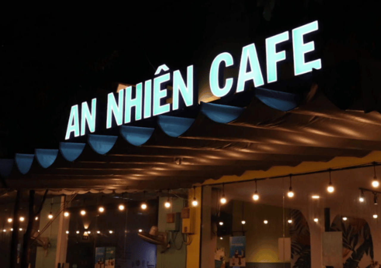 An Nhiên Cafe Logo Night